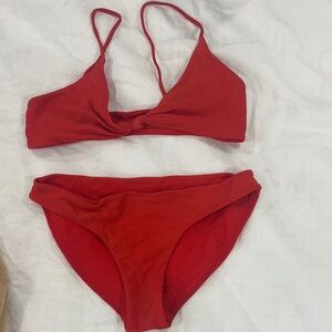 Mikoh Vibrant Red Bikini Top